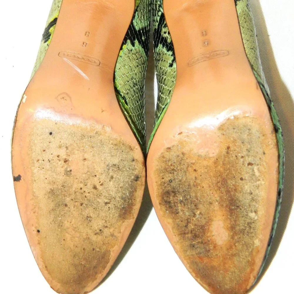 Coach Embossed Python Pumps - Picture 8 of 9